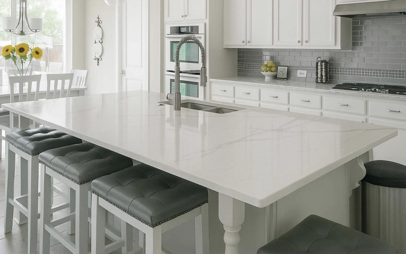 Multi-family apartment kitchen countertops installed across a residential development