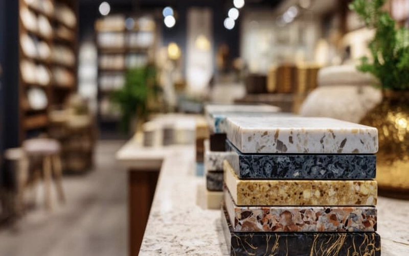 Custom Retail Countertops and Service Counter Surfaces Toronto Custom retail countertop surface on a store service and checkout counter
