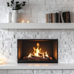Stone Fireplace