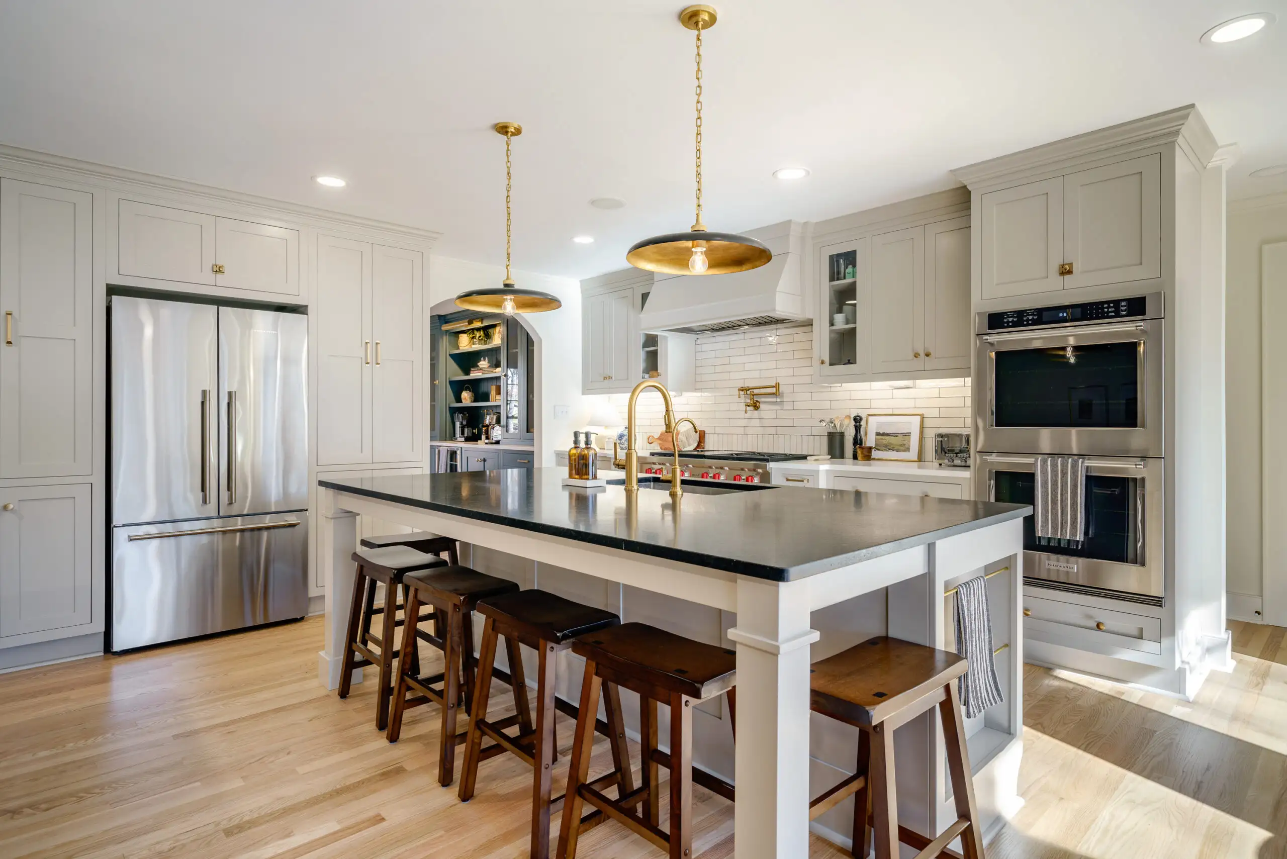 Stone Countertop in a Finished Kitchen Finished kitchen with a coordinated stone countertop and cabinetry