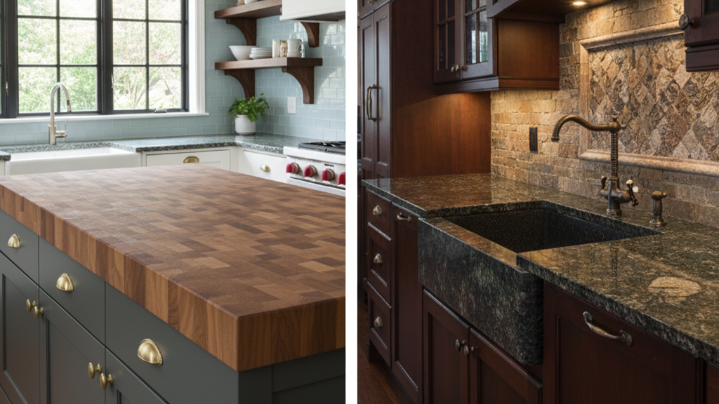 Butcher Block vs Granite Countertops in Ontario: The Warm vs the Mighty 2 Butcher Block vs Granite Countertops in Ontario