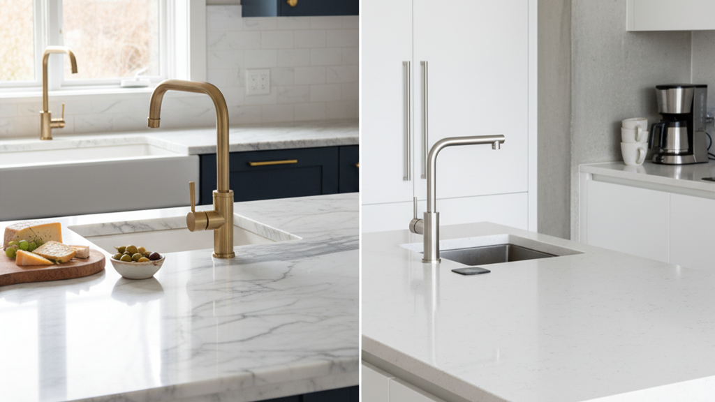 Marble vs Quartz Countertops in Ontario: A Complete Comparison 2 Marble vs Quartz Countertops in Ontario: A Complete Comparison