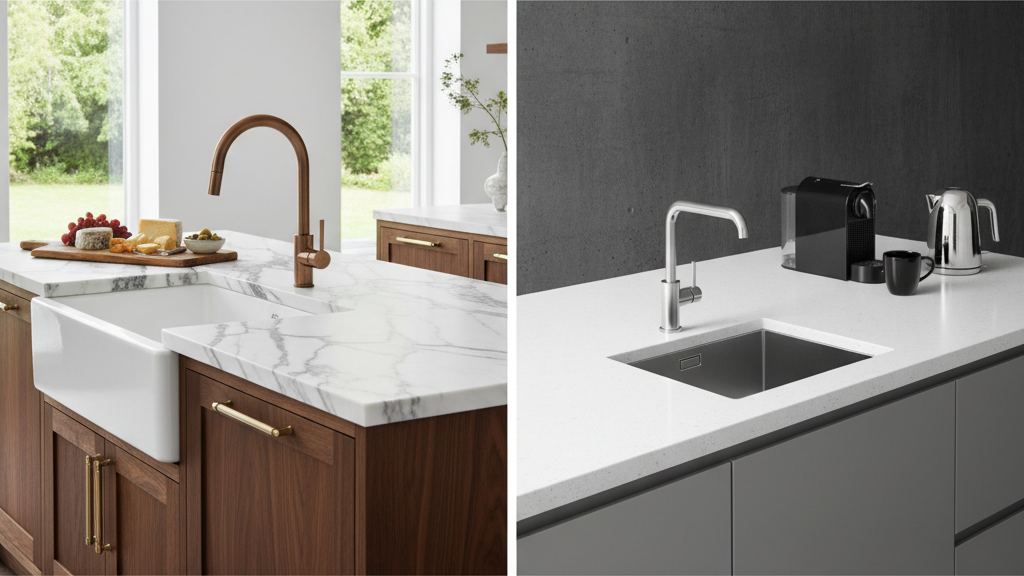 Marble vs Quartz Countertops in Ontario: A Complete Comparison 3 Marble vs Quartz Countertops in Ontario: A Complete Comparison