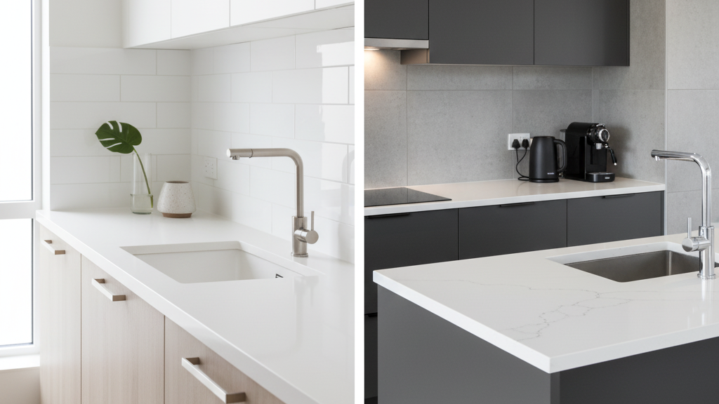 Solid Surface (Corian) vs Quartz: Seamless Finish or Scratch Resistance? 3 Solid Surface vs Quartz: Seamless Finish or Scratch Resistance?