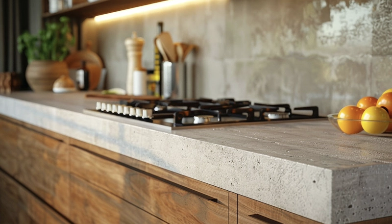Concrete vs Wood Countertops1