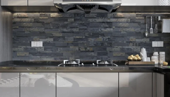 Kitchen Stone Backsplash in Mississauga – Quartz & Porcelain Wall Panels
