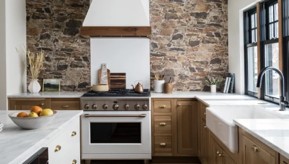 Kitchen Stone Backsplash in Richmond Hill – Seamless Stone Wall Solutions