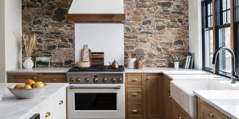 Kitchen Stone Backsplash in Richmond Hill – Seamless Stone Wall Solutions
