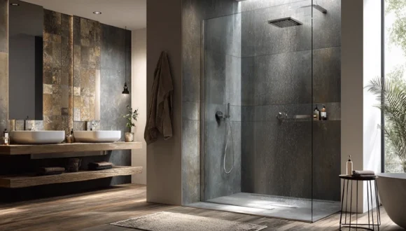 Custom stone shower jamb and threshold project prepared for cost estimation