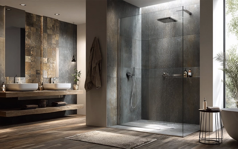 Custom stone shower jamb and threshold project prepared for cost estimation