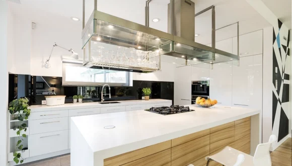 Kitchen countertop replacement in Toronto with modern quartz countertops