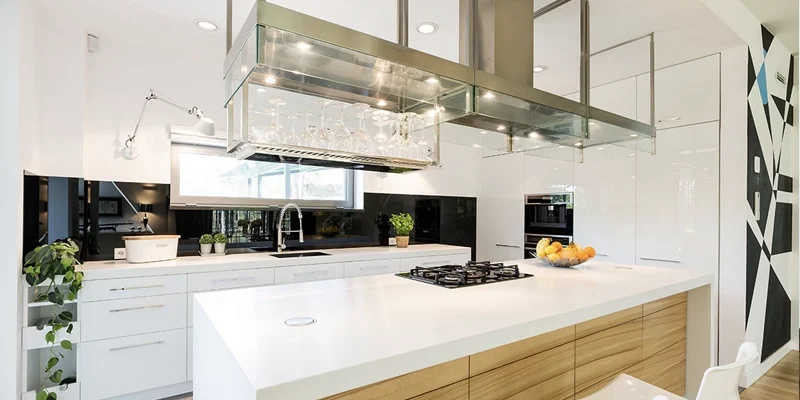 Kitchen countertop replacement in Toronto with modern quartz countertops