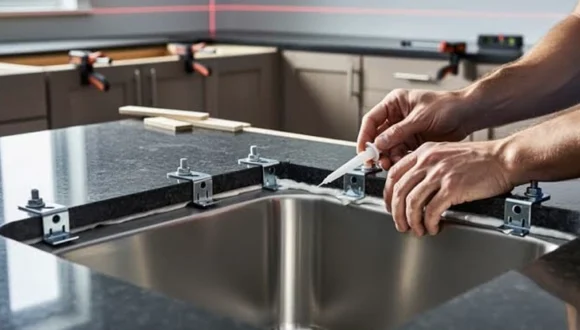 Professional countertop installation by a countertop fabricator