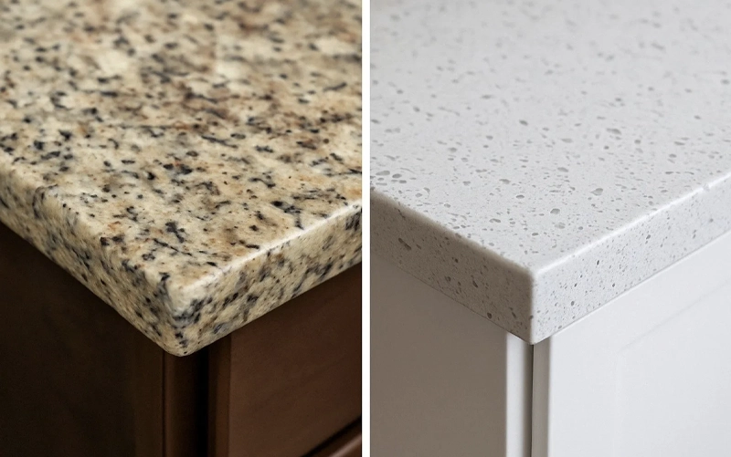 Countertop Replacement Material Options Stone countertop options for a kitchen replacement