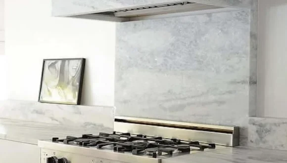 Stone Backsplash Behind a Range or Cooktop