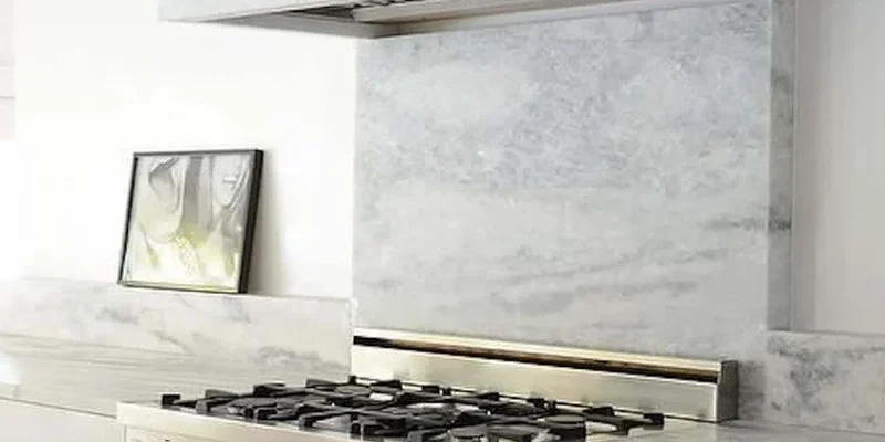 Stone Backsplash Behind a Range or Cooktop